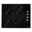 Pachet Incorporabil Hausberg Cuptor electric HB-8054NG, Clasa A, 71L, 2225W, Negru, Plita Incorporabila HB-563NG, 4 arzatoare, Gaz, Sticla, Negru