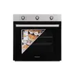 Cuptor incorporabil Hausberg HB-8053IN, Electric, Putere 2225 W, 71 l, 8 Functii, Ventilatie, Timer, Clasa A, Negru/Inox