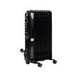 Calorifer electric cu ulei HAUSBERG HB-8915, 3 trepte, 800-1200-2000 W, 9 elementi 110 mm x 580 mm, termostat reglabil, maner si rotite pentru o deplasare facila, indicator luminos functionare, negru