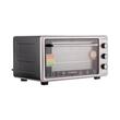 Cuptor Electric cu Ventilator HAUSBERG HB-8015, 1800 W, Geam dublu, 48L, Lumina interioara, Timer, 5 Programe gatire, Termostat reglabil 250 grade, Inox/Negru