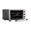 Cuptor Electric cu Ventilator HAUSBERG HB-8015, 1800 W, Geam dublu, 48L, Lumina interioara, Timer, 5 Programe gatire, Termostat reglabil 250 grade, Inox/Negru