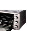 Cuptor Electric cu Ventilator HAUSBERG HB-8015, 1800 W, Geam dublu, 48L, Lumina interioara, Timer, 5 Programe gatire, Termostat reglabil 250 grade, Inox/Negru