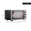 Cuptor Electric cu Ventilator HAUSBERG HB-8015, 1800 W, Geam dublu, 48L, Lumina interioara, Timer, 5 Programe gatire, Termostat reglabil 250 grade, Inox/Negru
