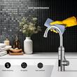 Baterie bucatarie instant electrica HAUSBERG HB-F5010, 3600W, afisaj temperatura LED, montare chiuveta, Inox
