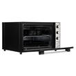 Cuptor electric Hausberg HB-8020 capacitate 70l, ventilator turbo, Lampa interior, geam dublu, Negru