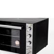 Cuptor electric Hausberg HB-8020 capacitate 70l, ventilator turbo, Lampa interior, geam dublu, Negru