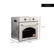Cuptor incorporabil rustic Hausberg HB8050RST, 57L, putere 2000W, culoare bej rustic