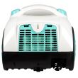 Aspirator fara sac Hausberg HB-2005VR, ciclonic, aspirare uscata, filtru Hepa, tehnologie multi-cyclon, 3L, 700W, 79dB, Alb-Turcoaz