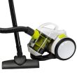 Aspirator fara sac Hausberg HB-2090VR, 1500W, capacitate 1.5 L, aspirare uscata, ciclonic, filtru HEPA, Alb-Verde