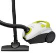 Aspirator cu sac Hausberg HB2080VR, 1500W, Capacitate 1.5L, Alb/Verde
