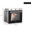 Pachet Cuptor electric Incorporabil Hausberg HB-8053IN, Clasa A, 71L, 2225W, Negru/Inox, Plita Incorporabila HB-555, 4 arzatoare, Gaz, Inox, Hota incorporabila telescopica HB-1285IN, Putere de absorbtie 420 m3/h, 2 motoare, 60 cm, Inox/Alb
