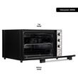 Cuptor electric Hausberg HB-8020 capacitate 70l, ventilator turbo, Lampa interior, geam dublu, Negru