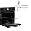 Cuptor incorporabil Hausberg HB-8055RST, Electric, Putere 2000 W, 57 l, 4 Functii, Ventilatie, Timer, Clasa A, Negru/Auriu