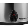 Oala Electrica cu capac Hausberg HB-1300, sticla termorezistenta, 3.5 L, 200 W