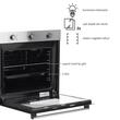 Pachet incorporabil Hausberg Cuptor HB-8053IN, Electric, Putere 2225 W, 71 l, 6 Functii, Ventilatie, Timer, Clasa A, Plita HB-580IN, aprindere electrica, gaz, 4 arzatoare, siguranta, Negru-Inox Hota HB-1285NG, 420 m3/h, 2 motoare, 60 cm, Negru-Inox