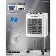 Racitor de aer portabil Hausberg HB-5961AB, 75W, rezervor 20L, 3 viteze, control mecanic, 2 cutii gheata, alb