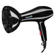 Uscator de par Hausberg HB-27NG , 2200 w 2 viteze, 3 trepte temperatura, Negru