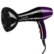 Uscator de par Hausberg HB-26MV , Putere 2000-2400W,2 trepte de viteza, Negru-Mov