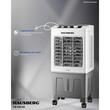 Racitor de aer portabil Hausberg HB-5961AB, 75W, rezervor 20L, 3 viteze, control mecanic, 2 cutii gheata, alb