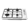 Plita incorporabila Hausberg HB-561, Aprindere electrica, Gaz, 4 arzatoare, Alb