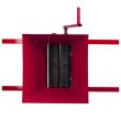 Zdrobitor de struguri manual Tatta TZ1802RS, Metalic, 300 Kg/h, cuva detasabila 20 L, Rosu