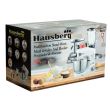 Robot de bucatarie multifunctional All-in-one Hausberg HB-7605AB, 1000 W, mixer/blender/tocat carne, Alb