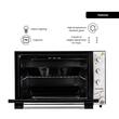 Cuptor electric Hausberg HB-8020 capacitate 70l, ventilator turbo, Lampa interior, geam dublu, Negru