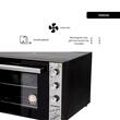 Cuptor electric Hausberg HB-8020 capacitate 70l, ventilator turbo, Lampa interior, geam dublu, Negru