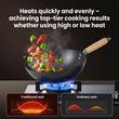 Tigaie wok 28cm Hausberg HB-H LUX 850 din fonta cu maner lemn