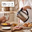 Cana electrica din inox ERTONE ERT945IN, 1.8L, 1500W, oprire automata, baza 360°