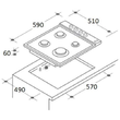 Pachet incorporabil Cuptor electric Hausberg HB-8053IN, Clasa A, 71L, 2225W, Negru/Inox, Plita Incorporabila HB-555, 4 arzatoare, Gaz, Inox, Hota incorporabila telescopica HB-1280, Putere de absorbtie 280 m3/h, 1 motor, 60 cm, Alb