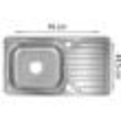 Chiuveta bucatarie Sanitec C403REV, pentru blat, finisaj satinat, cuva reversibila stanga-dreapta, 76x43,5cm, Inox