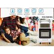 Pachet Soba pe gaz GPL (butelie) si electric Hausberg HB-1020AB, aprindere piezo-electrica, 4.2kW, Alb, Ceas butelie, 1m furtun gaz MN2015 si 2 coliere furtun