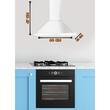 Hota incorporabila decorativa Hausberg HB-1260AB, Putere de absorbtie 450 m3/h, 1 motor, 60 cm, Alb