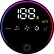 Aspirator vertical digital cu acumulator HAUSBERG HB2020AU, 500W BLDC, 34 kPa, senzor praf, ecran LED, 2 in 1