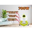Aspirator cu sac Hausberg HB2080VR, 1500W, Capacitate 1.5L, Alb/Verde