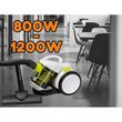 Aspirator fara sac Hausberg HB-2090VR, 1500W, capacitate 1.5 L, aspirare uscata, ciclonic, filtru HEPA, Alb-Verde