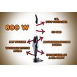 Aspirator vertical de mana HAUSBERG HB-2827NG 2 in 1, fara sac, aspirare uscata, filtru textil lavabil, 1.2 l, 800 W, negru
