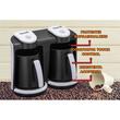 Aparat pentru preparat cafea turceasca Hausberg HB-3820AB, 2 recipiente, 400+400 W, avertizare sonora si luminoasa, Alb/Negru