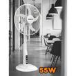 Ventilator cu picior Hausberg HB-5870AB, 55W, 46 cm, 3 viteze, temporizator 60 min, indicator LED, alb