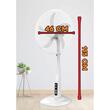 Ventilator cu picior Hausberg HB-5870AB, 55W, 46 cm, 3 viteze, temporizator 60 min, indicator LED, alb