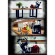 Robot de bucatarie multifunctional All-in-one Hausberg HB-7605, 1000 W, mixer/blender/tocat carne, Negru