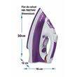 Fier de calcat Hausberg HB-7807MV, talpa ceramica, jet de abur 12g/min, abur pe verticala 25g/min, sistem antipicurare, sistem autocuratare, 2200W, Mov
