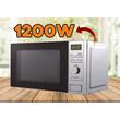 Cuptor cu microunde Hausberg HB-8004, 1200W, 6 trepte de putere, 20L, control digital, Argintiu