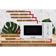 Cuptor cu microunde HAUSBERG HB-8008AB, 20 litri, intrare 1100 W, iesire 700 W, 5 nivele de putere, control mecanic, termostat, timer 35 minute, functie dezghetare, lumina interioara, semnal sonor de terminare a programului, Alb