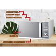 Cuptor cu microunde Hausberg HB-8009, 25 l, 1400 W, Digital, Argintiu