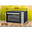 Cuptor electric Hausberg HB-8020 capacitate 70l, ventilator turbo, Lampa interior, geam dublu, Negru