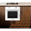 Cuptor incorporabil Hausberg HB-8051AB, Electric, Putere 2000 W, 76 l, 4 Functii, Clasa A, Alb