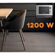 Cuptor cu microunde incorporabil HAUSBERG HB-8065IN, 20 litri, Putere: 230V, 50Hz, 700W, 900W putere grill, 1200W putere de intrare, 6 nivele de putere, 8 programe automate, control mecanic, decongelare, timer, sistem blocare copii, argintiu