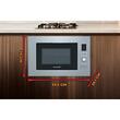 Cuptor cu microunde incorporabil Hausberg HB-8070IN, 25 l, Putere nominală de ieșire a cuptorului cu microunde: 900W, putere de intrare: 1400W, putere grătar: 1000W, Grill, Control digital, Argintiu